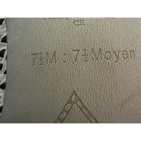 Enzo Angiolini Heels Women 7.5M Scarla Sling back Peep Toe Eyelet Platform Cream - Picture 7 of 8